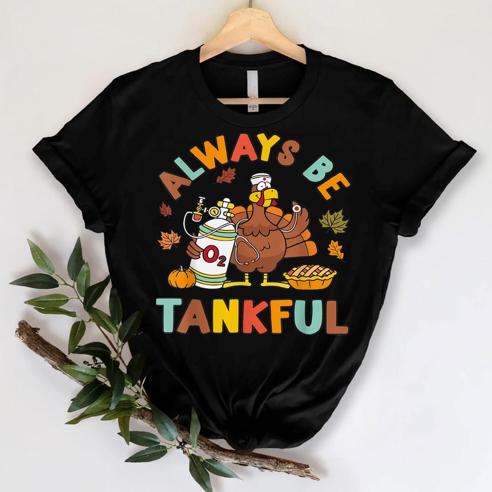 Respiratory Therapist Thanksgiving Nurse Autumn Fall Turkey Shirt Unisex Standard T-Shirt black s